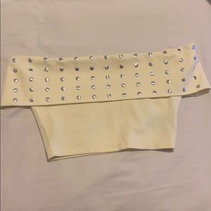 Off the shoulder crop top